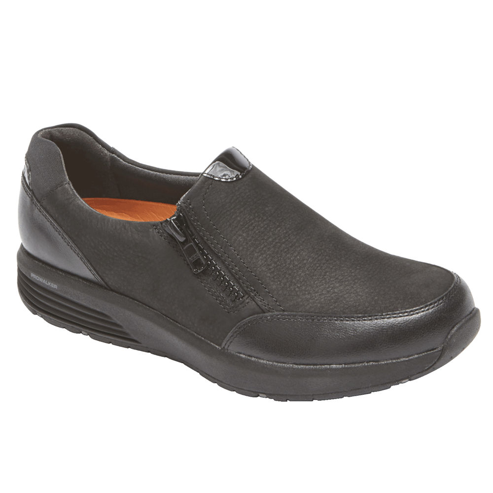 Rockport Womens Trustride Side Zip - Slip-On Black - EVR517240